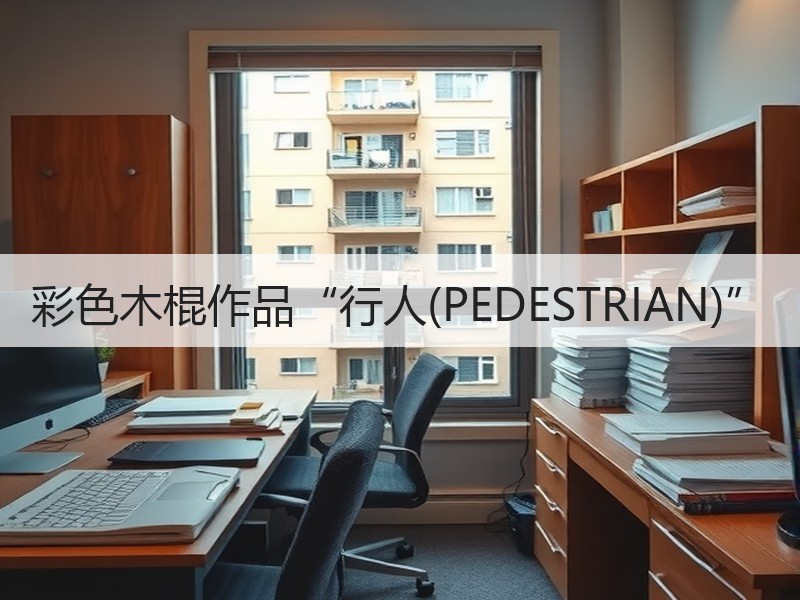 彩色木棍作品“行人(PEDESTRIAN)”