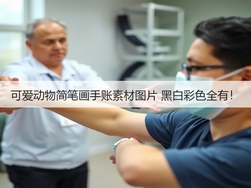 可爱动物简笔画手账素材图片 黑白彩色全有！