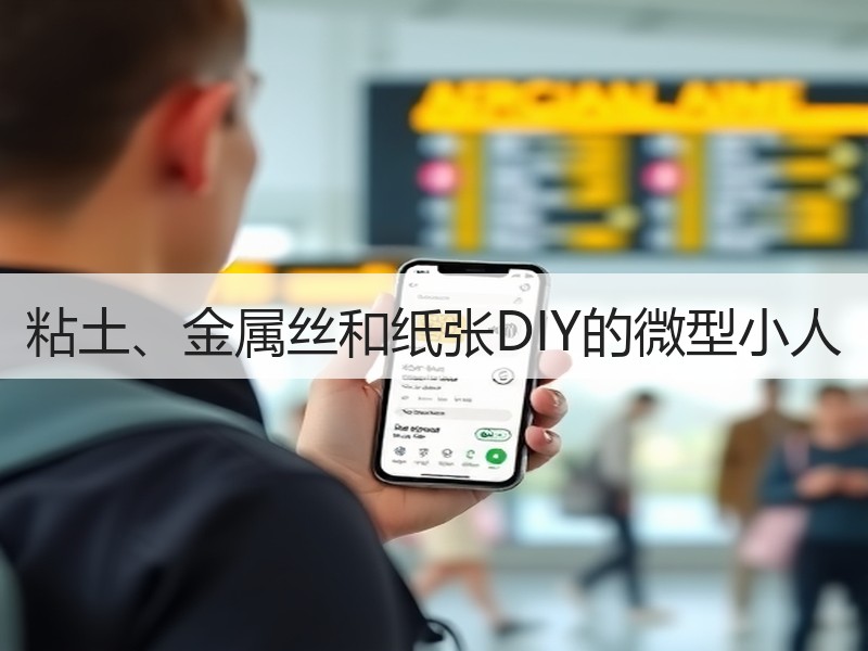 粘土、金属丝和纸张DIY的微型小人