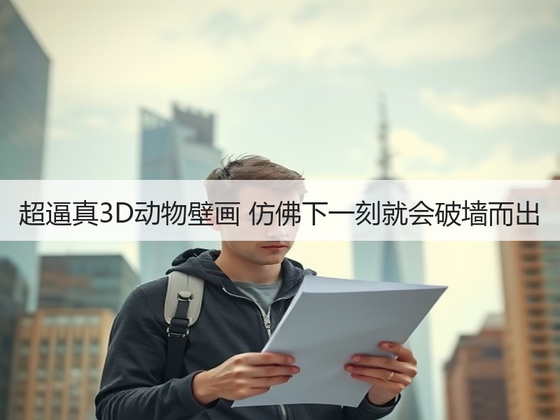 超逼真3D动物壁画 仿佛下一刻就会破墙而出
