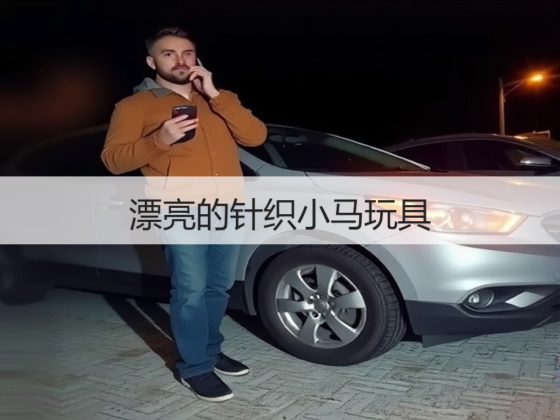 漂亮的针织小马玩具
