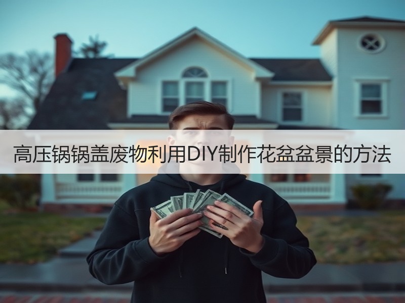 高压锅锅盖废物利用DIY制作花盆盆景的方法
