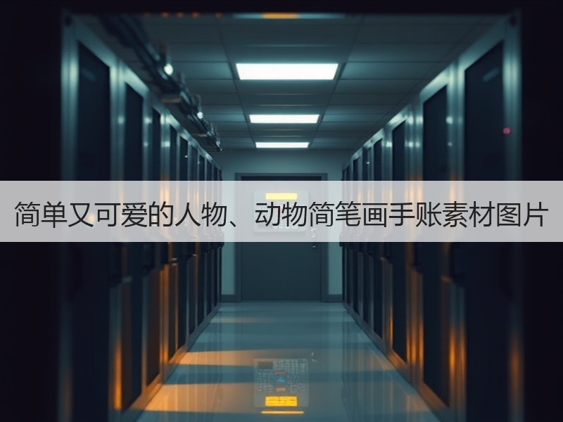 简单又可爱的人物、动物简笔画手账素材图片