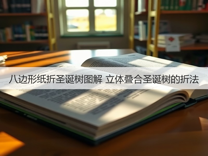 八边形纸折圣诞树图解 立体叠合圣诞树的折法