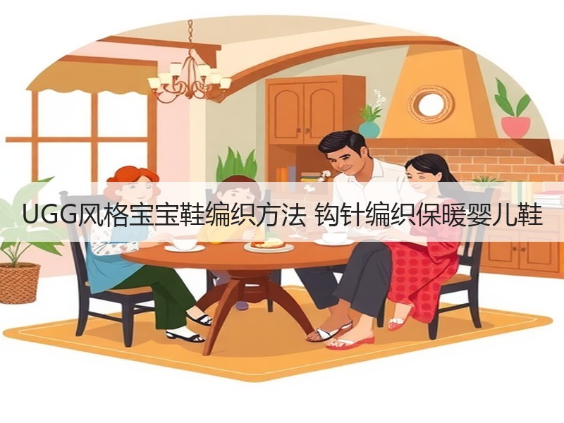 UGG风格宝宝鞋编织方法 钩针编织保暖婴儿鞋