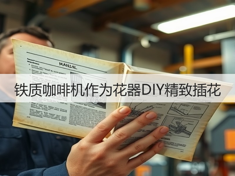 铁质咖啡机作为花器DIY精致插花