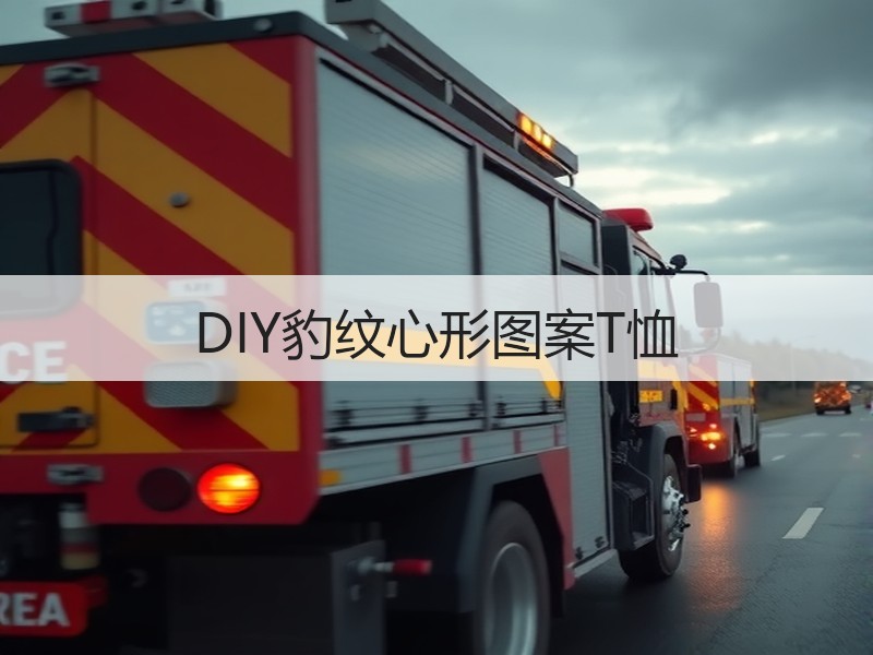 DIY豹纹心形图案T恤