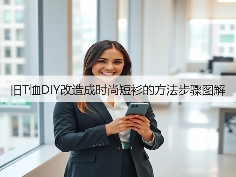 旧T恤DIY改造成时尚短衫的方法步骤图解