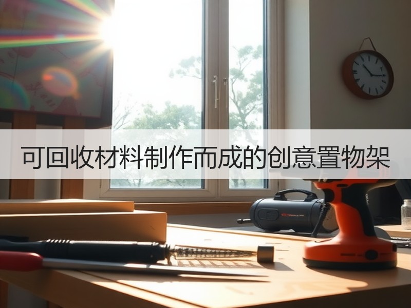 可回收材料制作而成的创意置物架