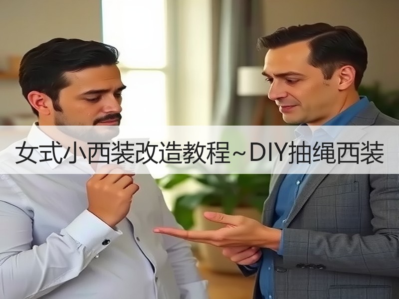 女式小西装改造教程~DIY抽绳西装