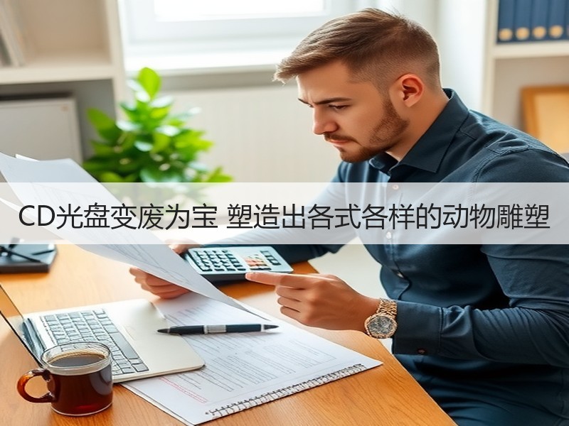 CD光盘变废为宝 塑造出各式各样的动物雕塑
