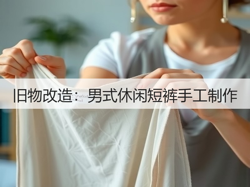 旧物改造：男式休闲短裤手工制作