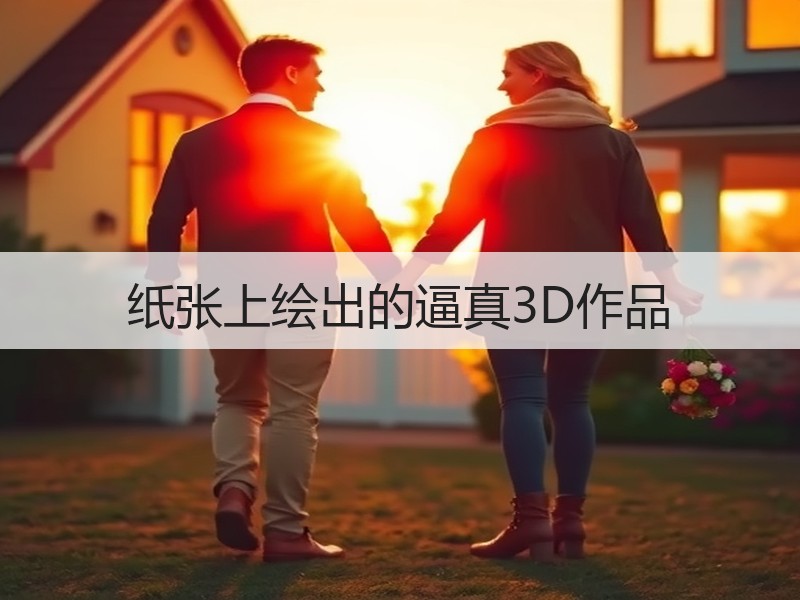 纸张上绘出的逼真3D作品