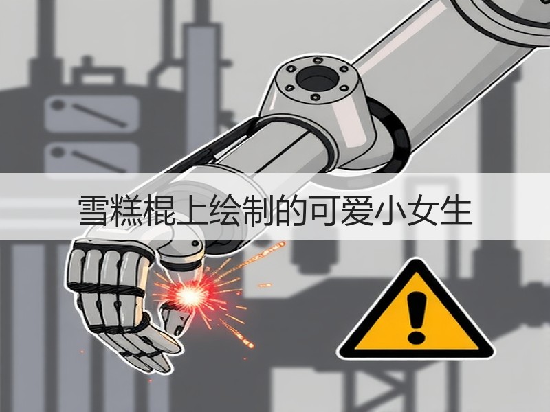 雪糕棍上绘制的可爱小女生