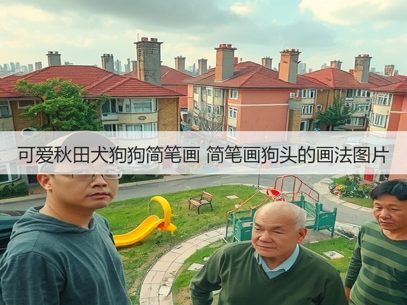 可爱秋田犬狗狗简笔画 简笔画狗头的画法图片