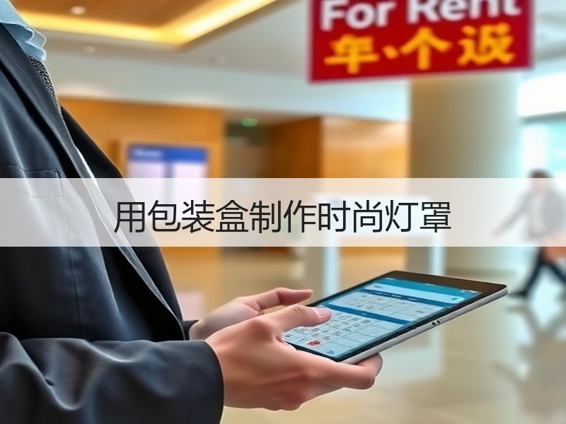 用包装盒制作时尚灯罩