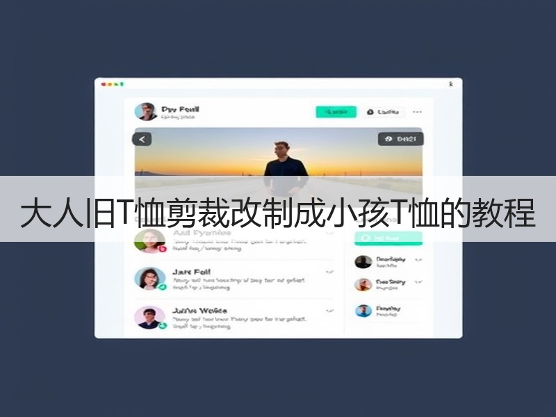 大人旧T恤剪裁改制成小孩T恤的教程