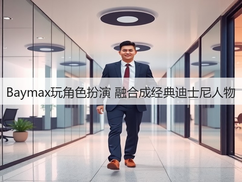Baymax玩角色扮演 融合成经典迪士尼人物
