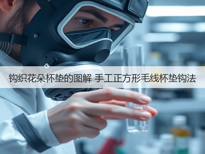 钩织花朵杯垫的图解 手工正方形毛线杯垫钩法