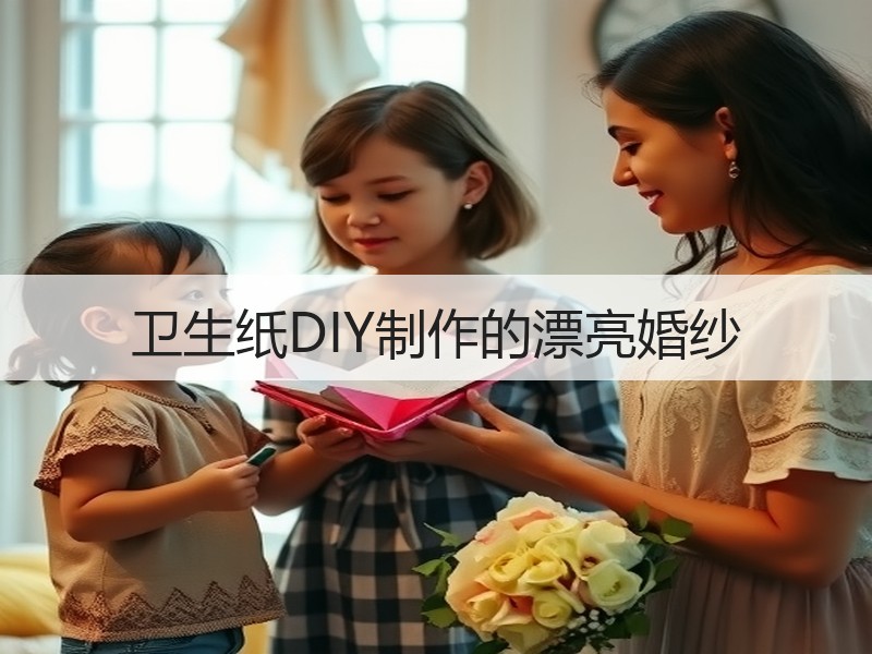 卫生纸DIY制作的漂亮婚纱