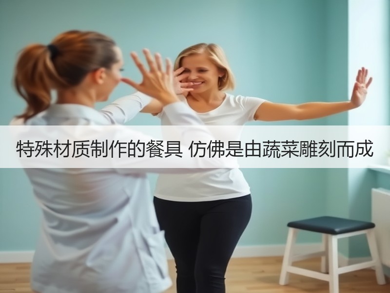 特殊材质制作的餐具 仿佛是由蔬菜雕刻而成