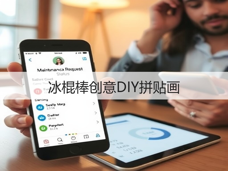 冰棍棒创意DIY拼贴画
