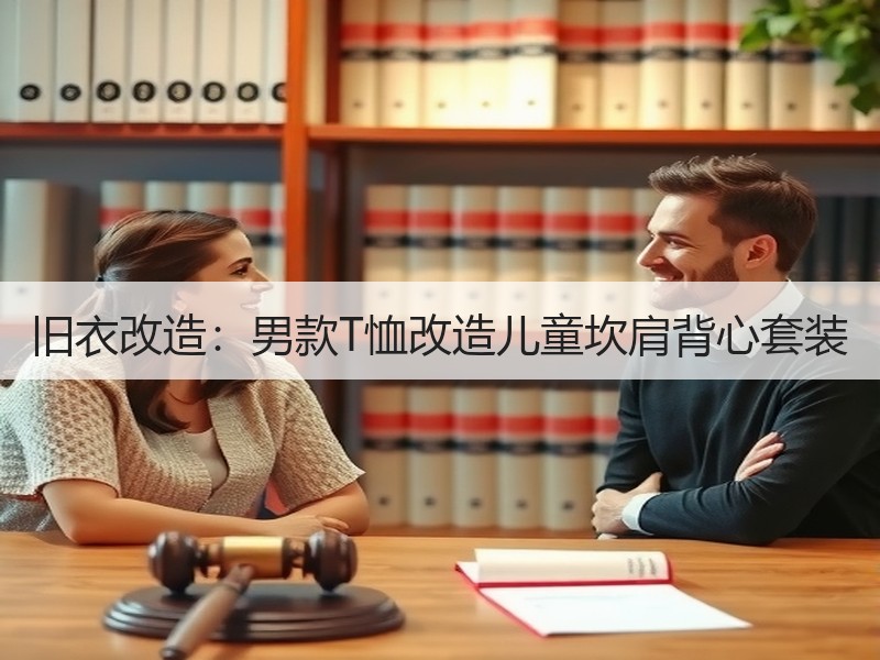 旧衣改造：男款T恤改造儿童坎肩背心套装