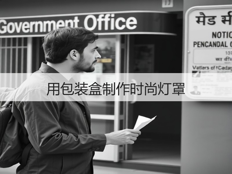 用包装盒制作时尚灯罩