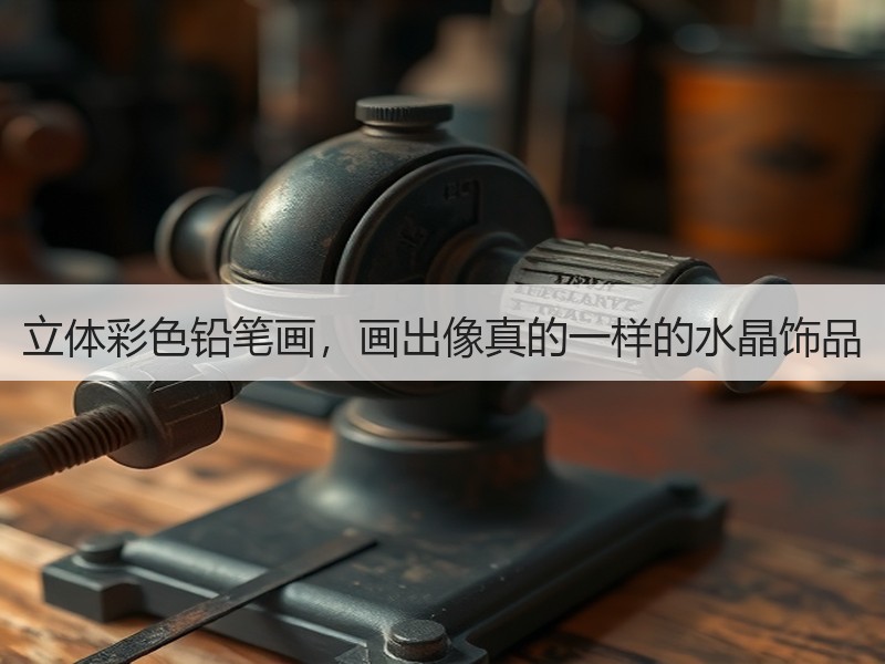 立体彩色铅笔画，画出像真的一样的水晶饰品
