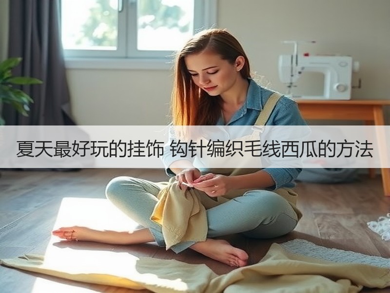 夏天最好玩的挂饰 钩针编织毛线西瓜的方法