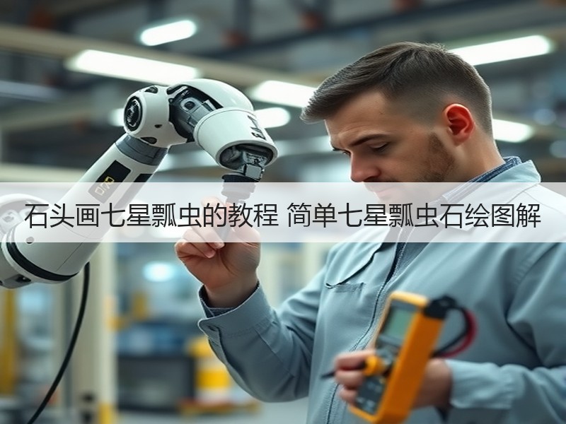 石头画七星瓢虫的教程 简单七星瓢虫石绘图解