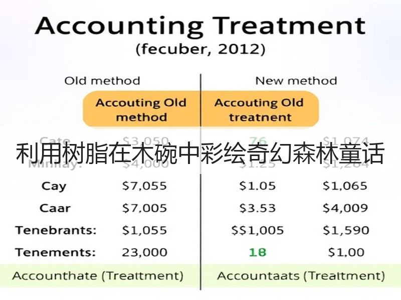 利用树脂在木碗中彩绘奇幻森林童话