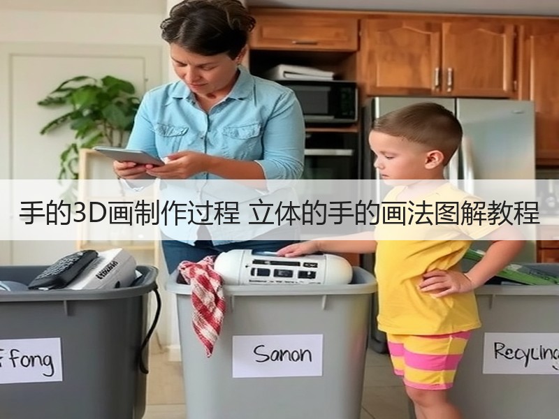 手的3D画制作过程 立体的手的画法图解教程