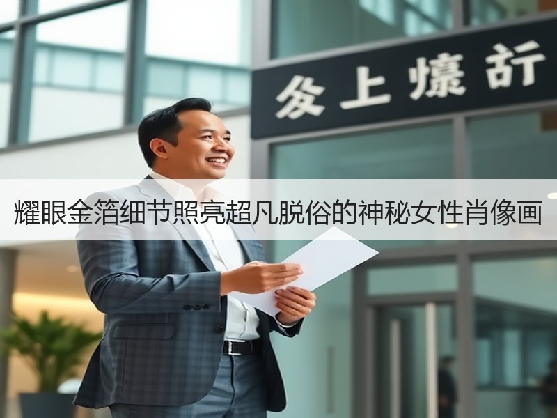 耀眼金箔细节照亮超凡脱俗的神秘女性肖像画