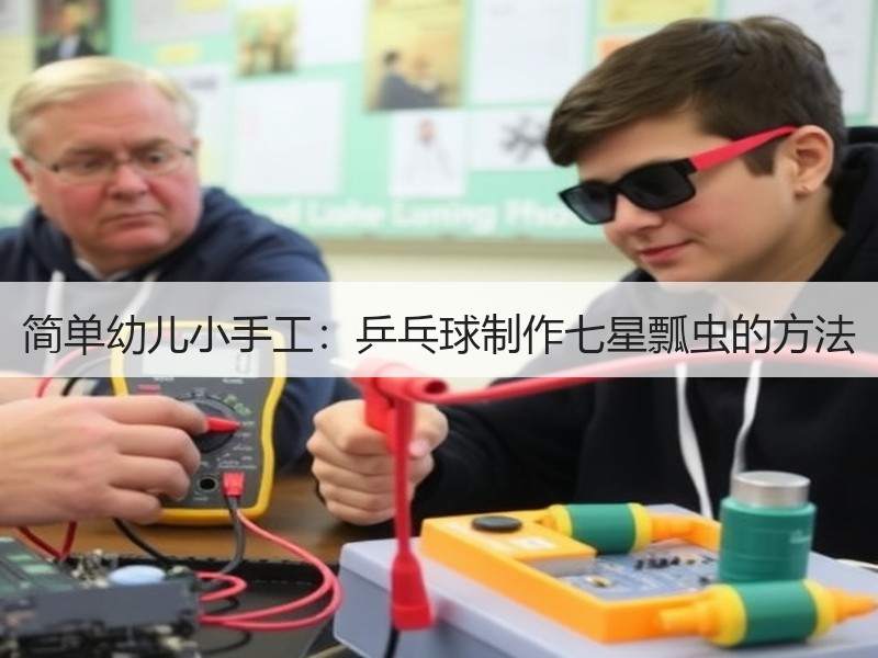 简单幼儿小手工：乒乓球制作七星瓢虫的方法