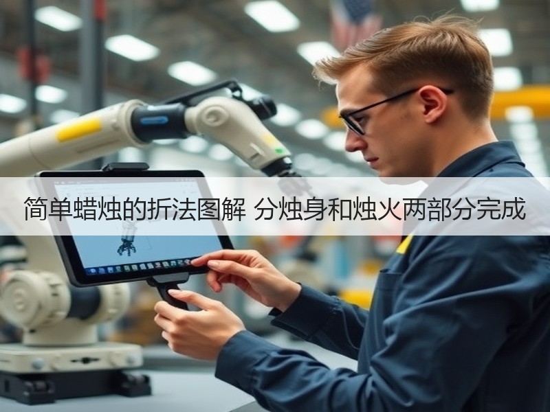 简单蜡烛的折法图解 分烛身和烛火两部分完成