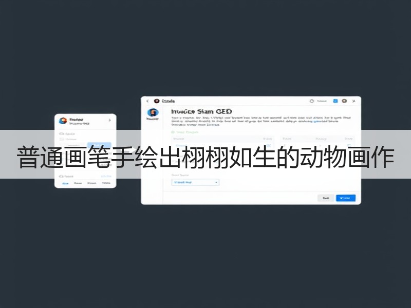 普通画笔手绘出栩栩如生的动物画作