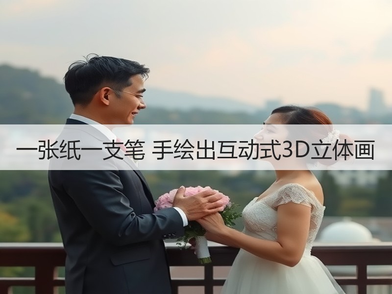 一张纸一支笔 手绘出互动式3D立体画