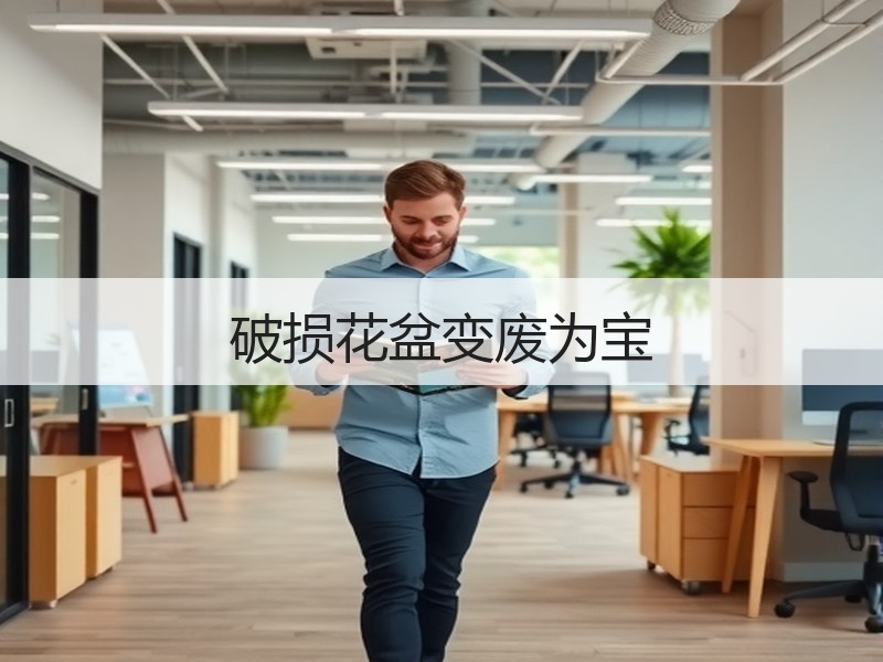 破损花盆变废为宝