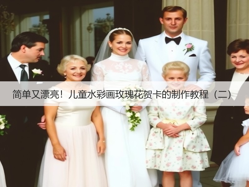 简单又漂亮！儿童水彩画玫瑰花贺卡的制作教程（二）