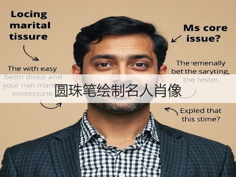 圆珠笔绘制名人肖像