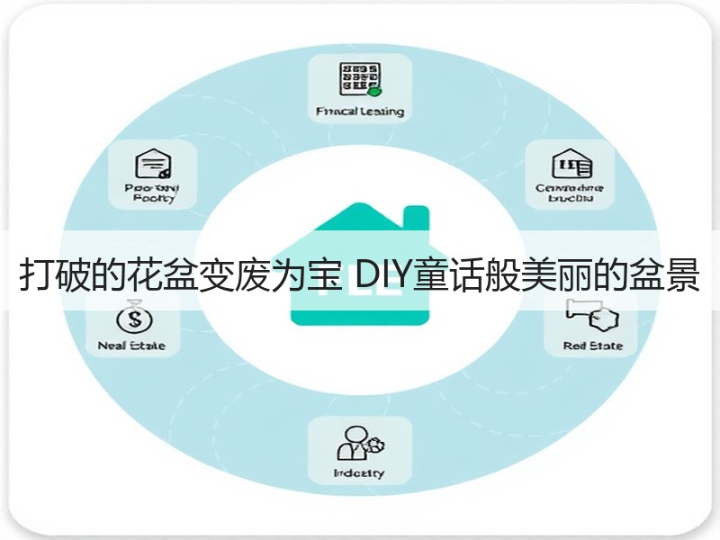 打破的花盆变废为宝 DIY童话般美丽的盆景