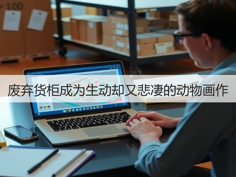 废弃货柜成为生动却又悲凄的动物画作
