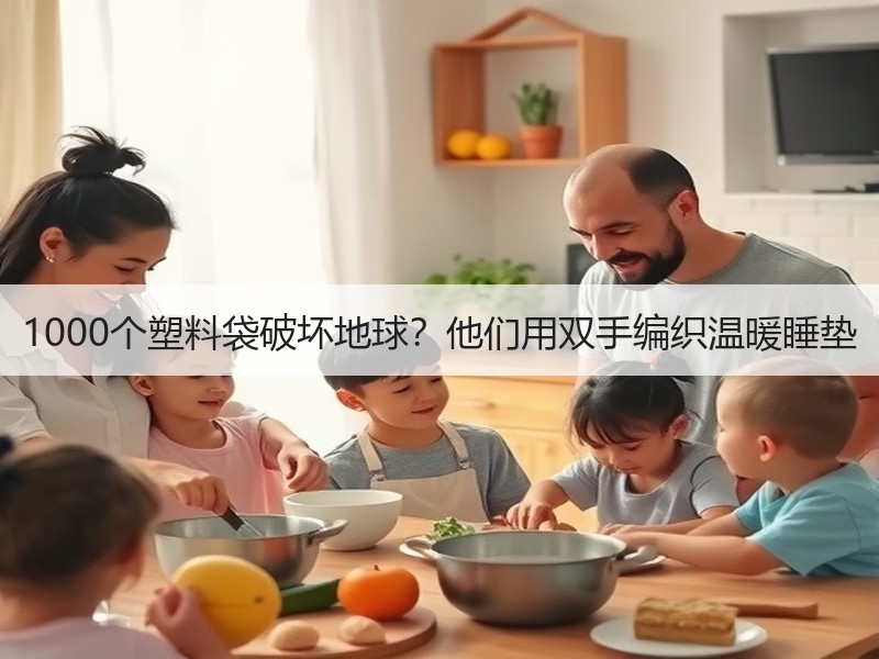 1000个塑料袋破坏地球？他们用双手编织温暖睡垫