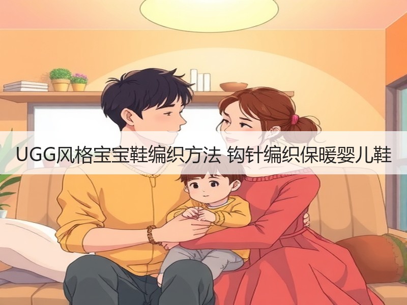 UGG风格宝宝鞋编织方法 钩针编织保暖婴儿鞋