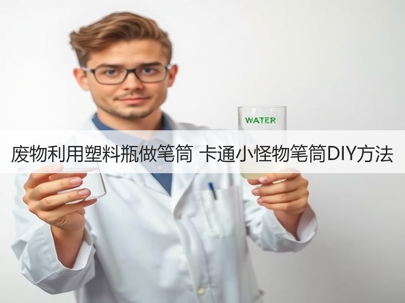 废物利用塑料瓶做笔筒 卡通小怪物笔筒DIY方法