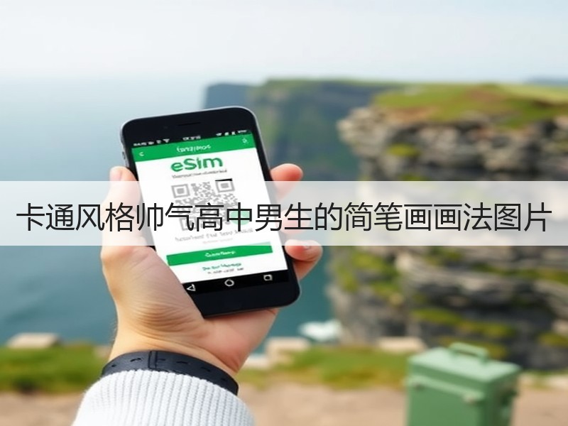 卡通风格帅气高中男生的简笔画画法图片