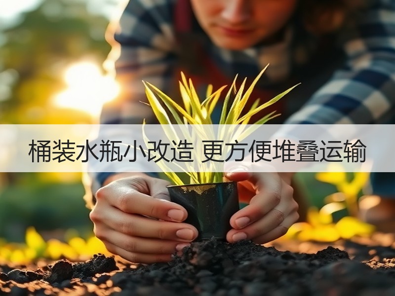 桶装水瓶小改造 更方便堆叠运输