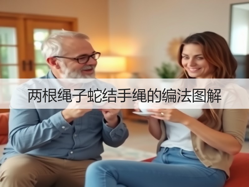 两根绳子蛇结手绳的编法图解