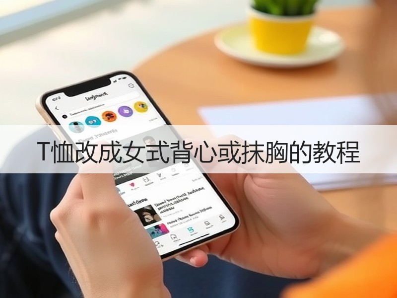 T恤改成女式背心或抹胸的教程